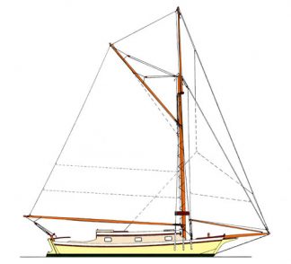 Scow 33 Traditional Gaff rigged version
