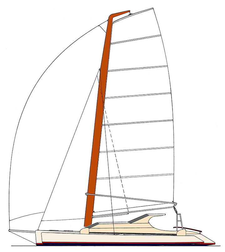 building trimaran sailboat